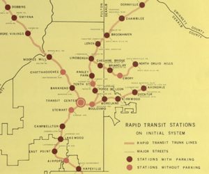 Vintage Atlanta Transit Map